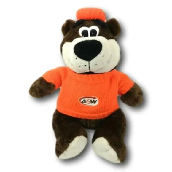 A & W Bear Plush Rooty Root Beer 17 inch Stuffed Animal Mascot Rootbear Promo - Picture 1 of 4